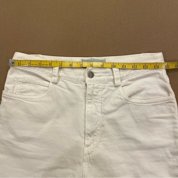 Rachel Comey White Lightly Distressed Straight Leg Jeans Size 8 - Picture 10 of 13
